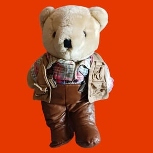 Tender heart treasures bear fishing plush  "12"